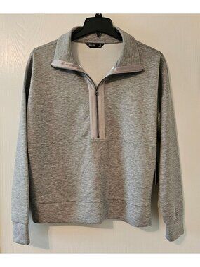 NWT Simply Vera Vera Wang Womens 1/4 Zip Lightweight Gray Pullover XL Supersoft